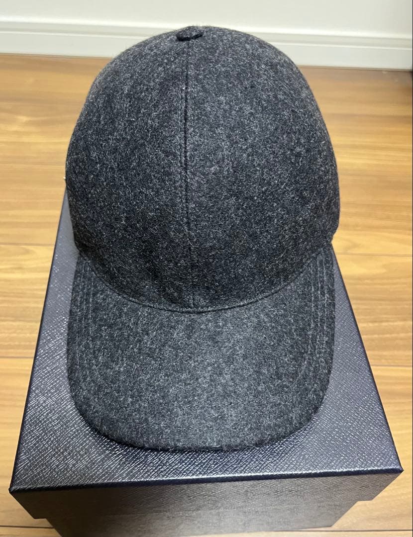 PRADA ウールフェルト ベースボールキャップ ダークグレー XLサイズ