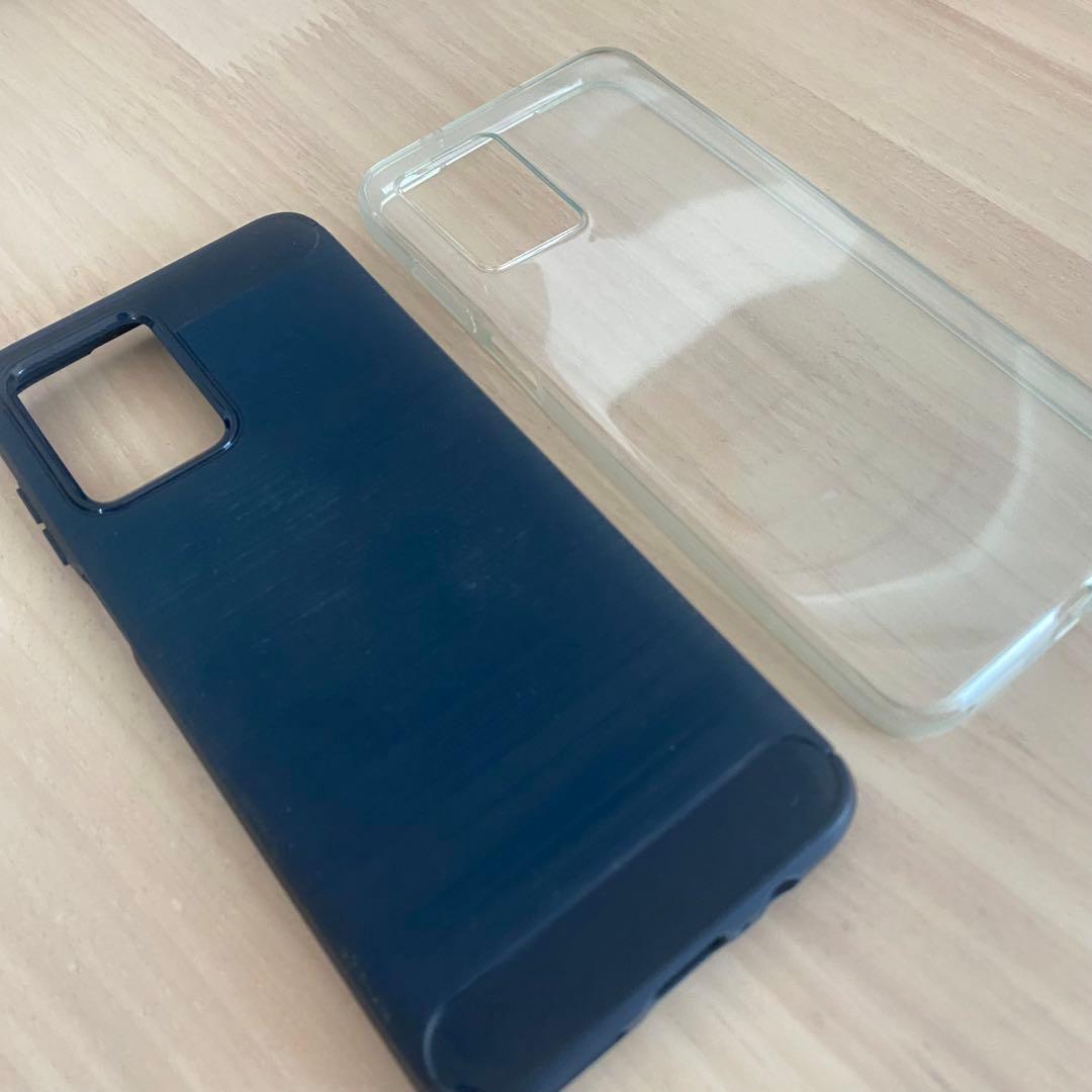 moto g53y 5G インクブラック ケース2つ付き