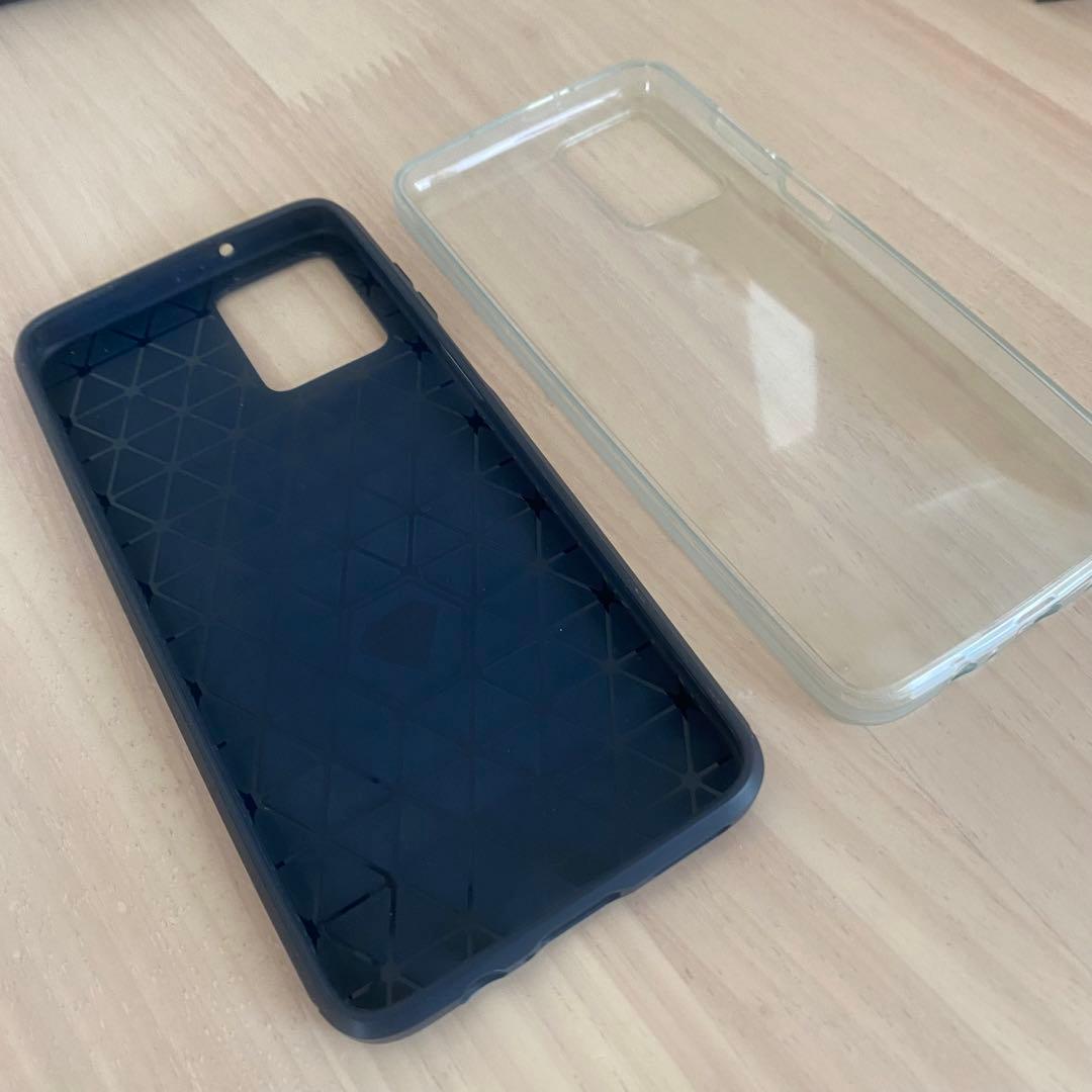 moto g53y 5G インクブラック ケース2つ付き