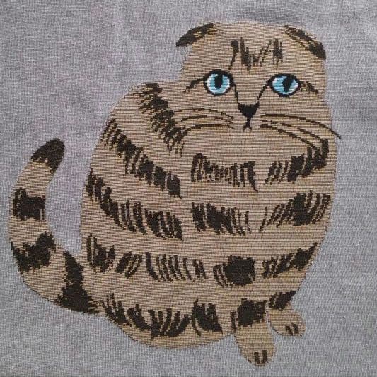 新品　松尾ミユキ　クッションカバー　stella　45×45cm　猫　ねこ　ネコ