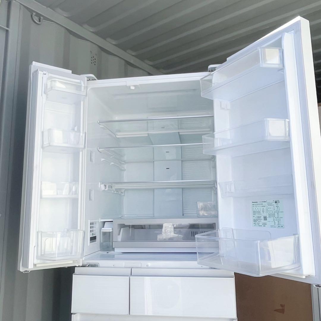 取付無料！パナソニックパーシャル搭載ガラスホワイト600L大容量冷蔵庫！洗濯機