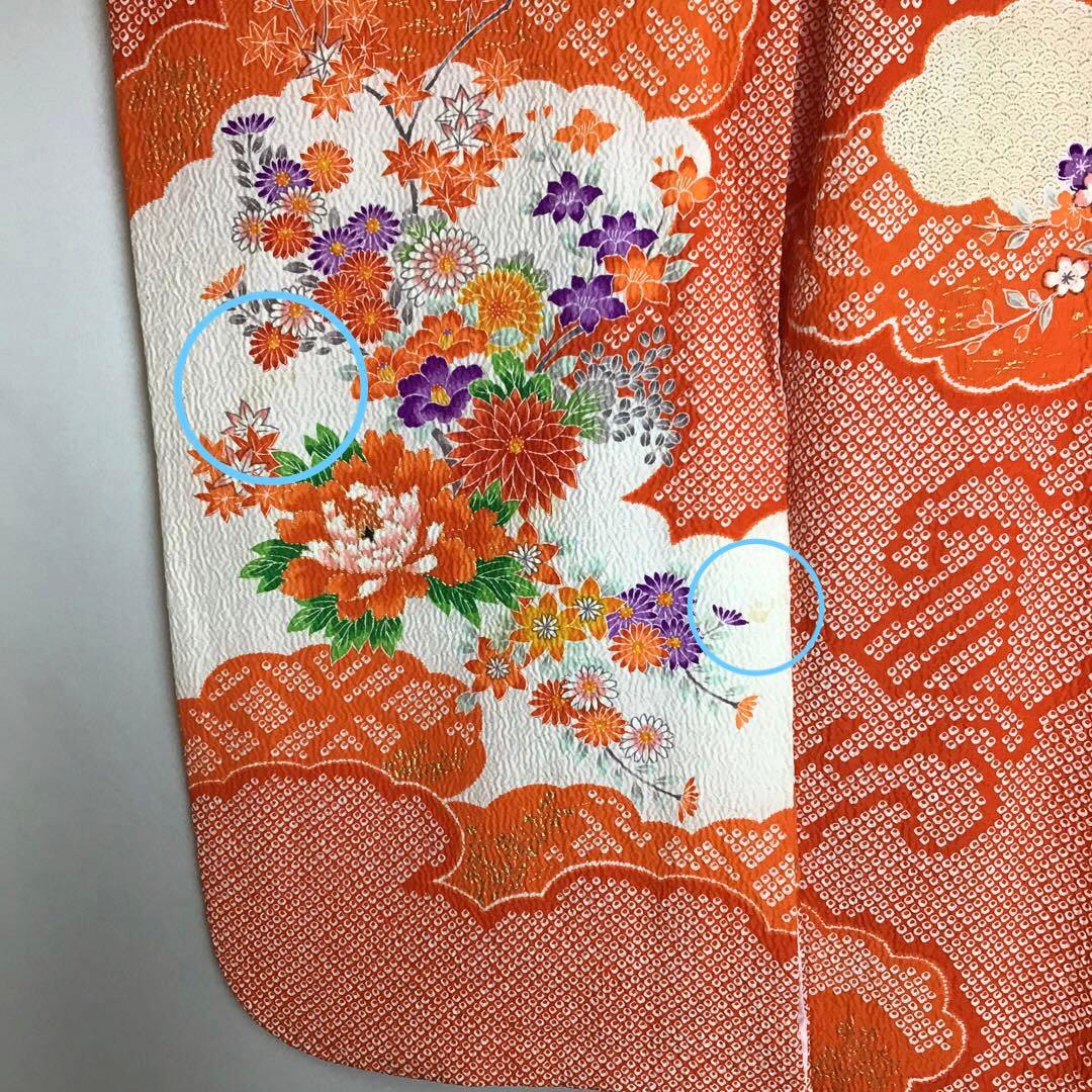 子供用　振袖　長襦袢　セット　晴れ着　お祝い着　交織　七五三