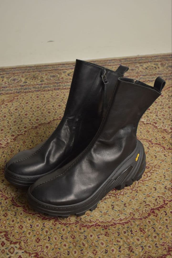 靴 prasthana PP OVER LOCK SIDE ZIP BOOTS