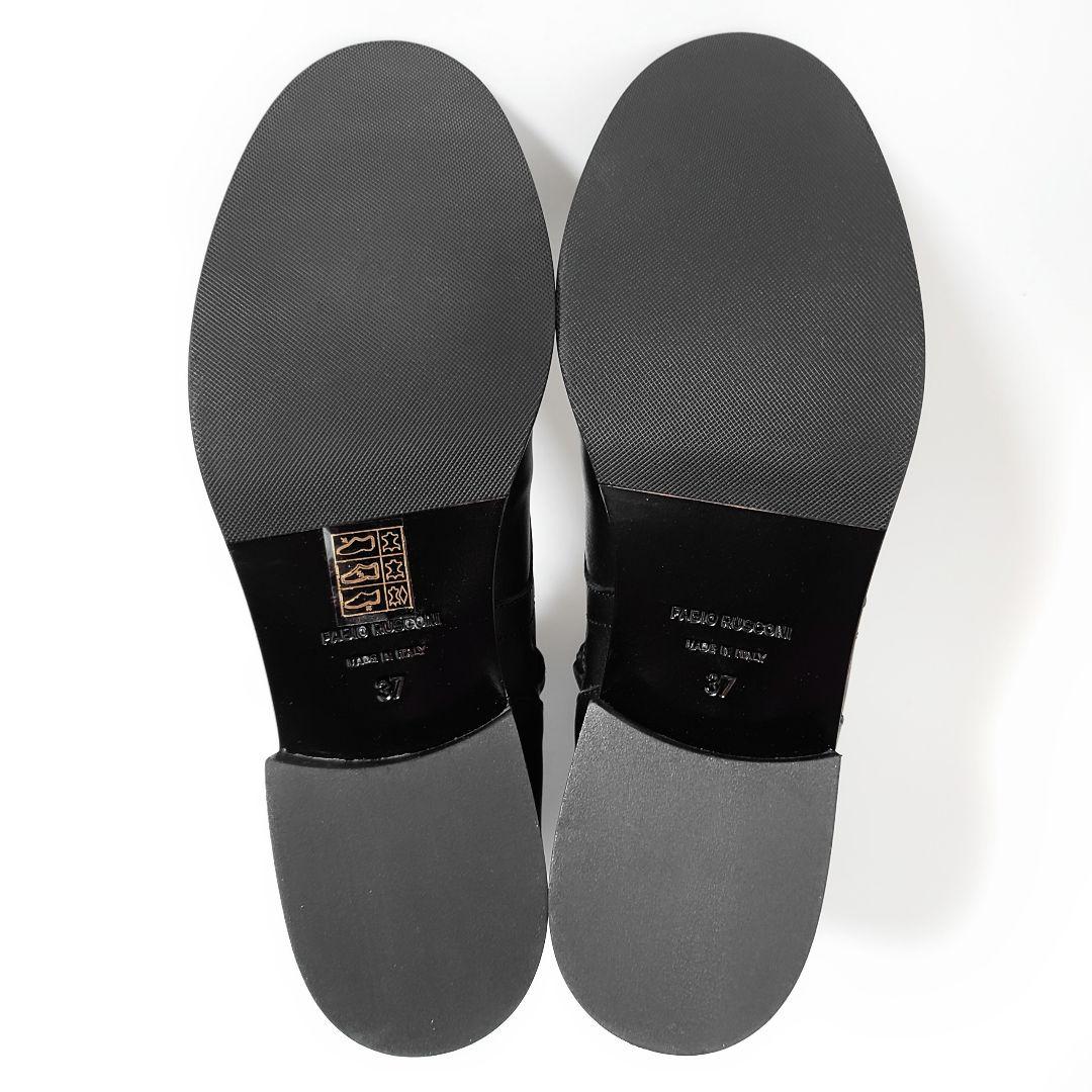 未使用 ファビオルスコーニ ラウンドトゥ レースアップ レザー ブーツ イエナ