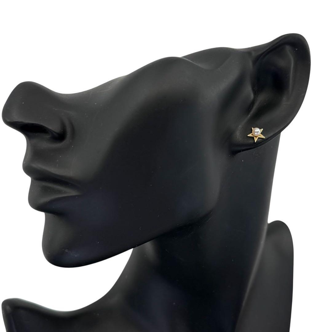 【極上】ミキモト　K14 ピアス　アコヤ　本真珠　ベビーパール　片耳