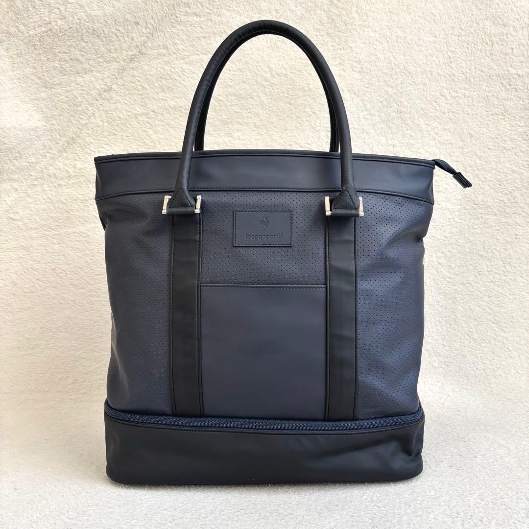 美品 ルコック 二層式 ゴルフ トートバッグ ボストンバッグ　2WAY仕様