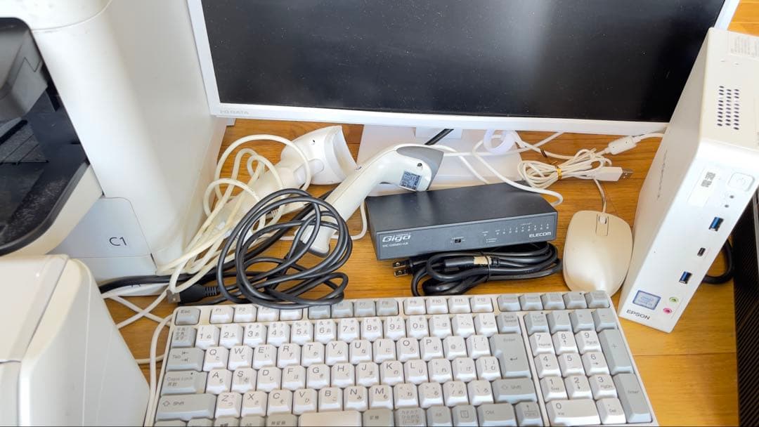 WindowsデスクトップPCとEPSONプリンター、スキャナーフルセット