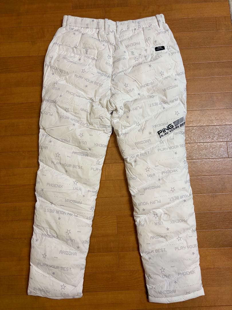 PING キルティングダウンパンツ ホワイト