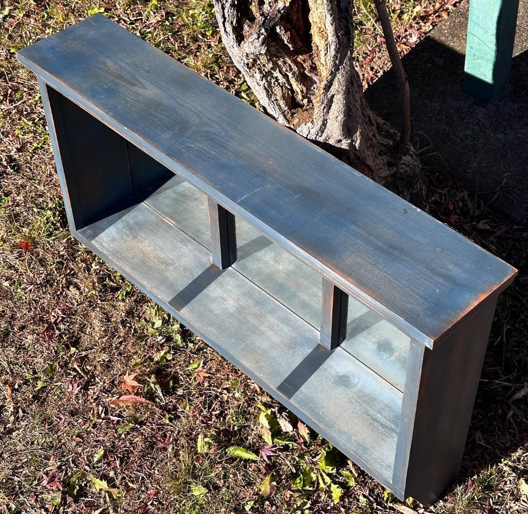 ビンテージ　シャドーボックス　ウォールシェルフ　W91cm　シャビーな佇まい！