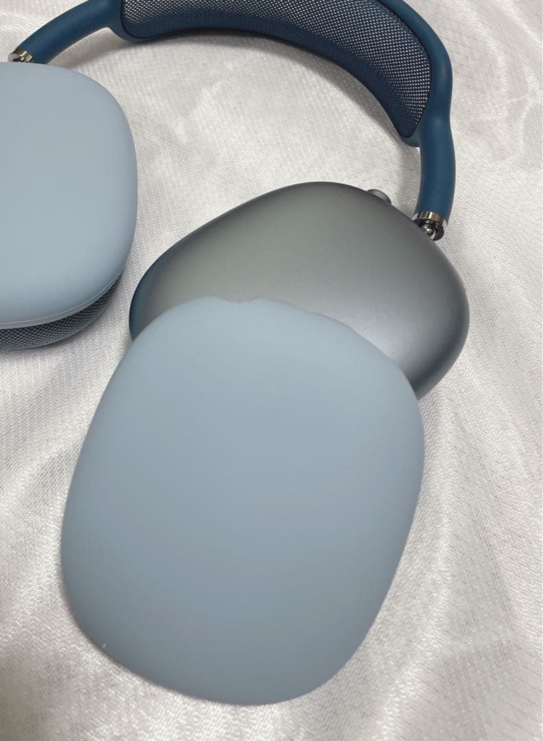 AirPods MAX 本体 スカイブルー　イヤーシリコンカバー付き　美品