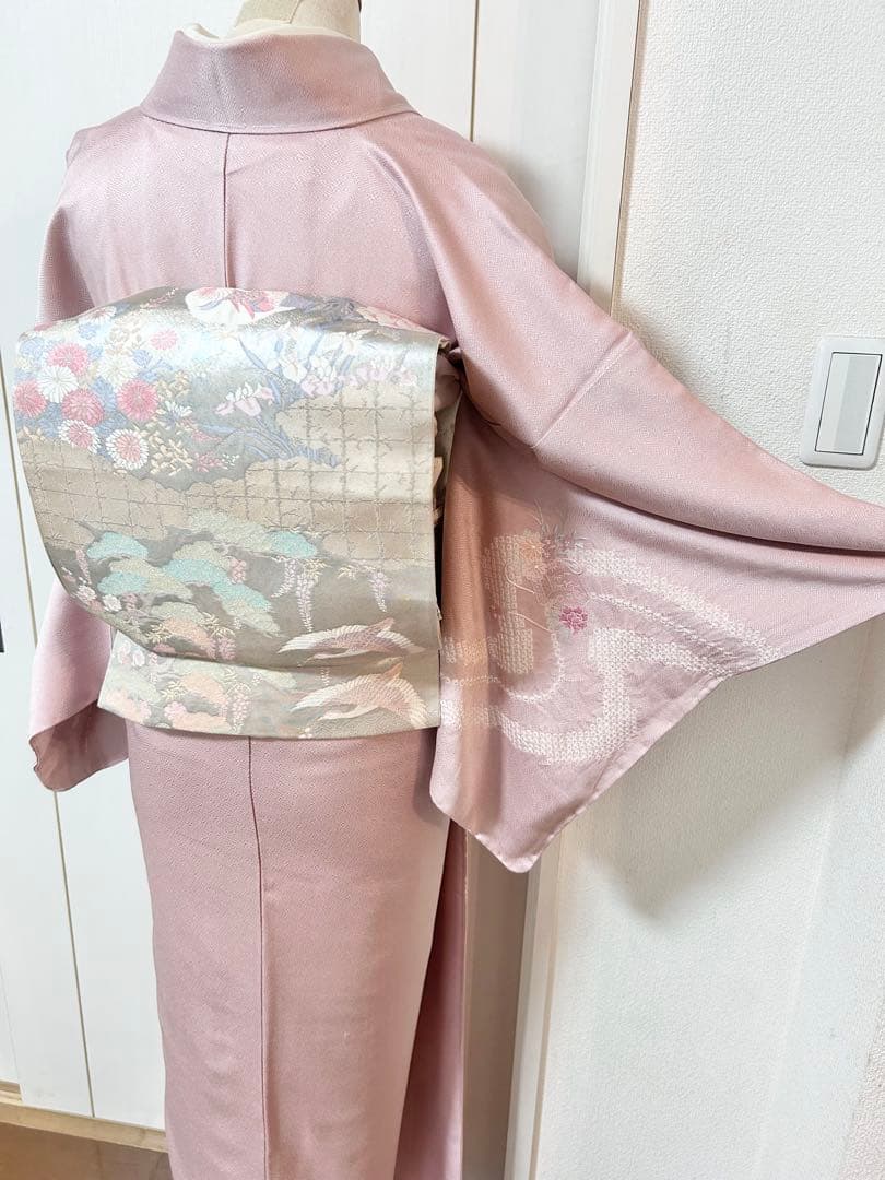 美品　未使用　しつけ糸付き　正絹訪問着　フルセット4点　卒業式　入学式　お宮参り