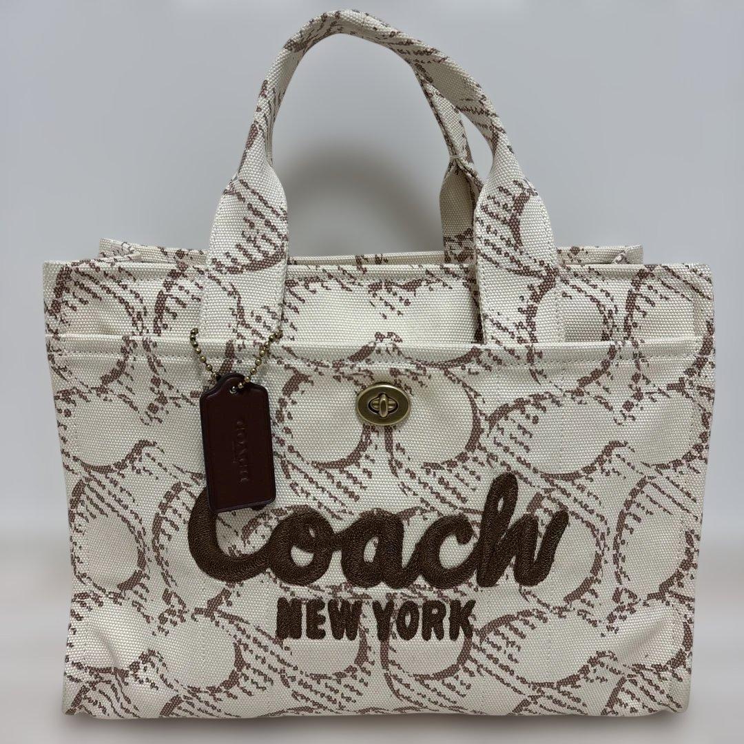 極美品❤️COACH ショルダーバッグ トート2way キャンバス シグネチャー