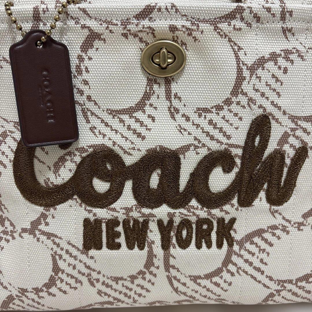 極美品❤️COACH ショルダーバッグ トート2way キャンバス シグネチャー
