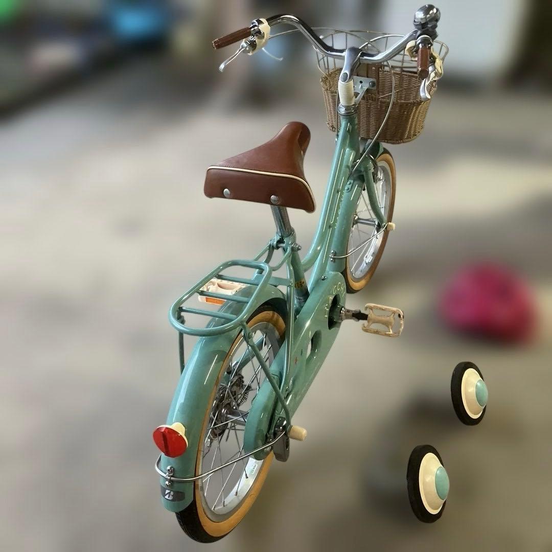 ブリヂストン　ハッチ　幼児用自転車 ミントグリーン　16インチ