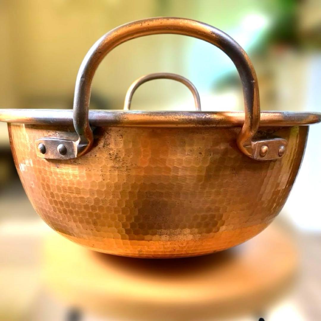 今だけ！ 期間限定！ さわり鍋 銅鍋 打出し カスタードクリーム あんこ ボウル