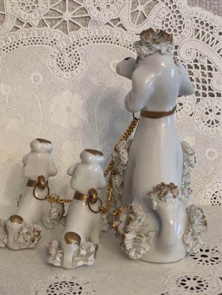 【フランス 30'】陶器のスパゲティプードル/３匹セット