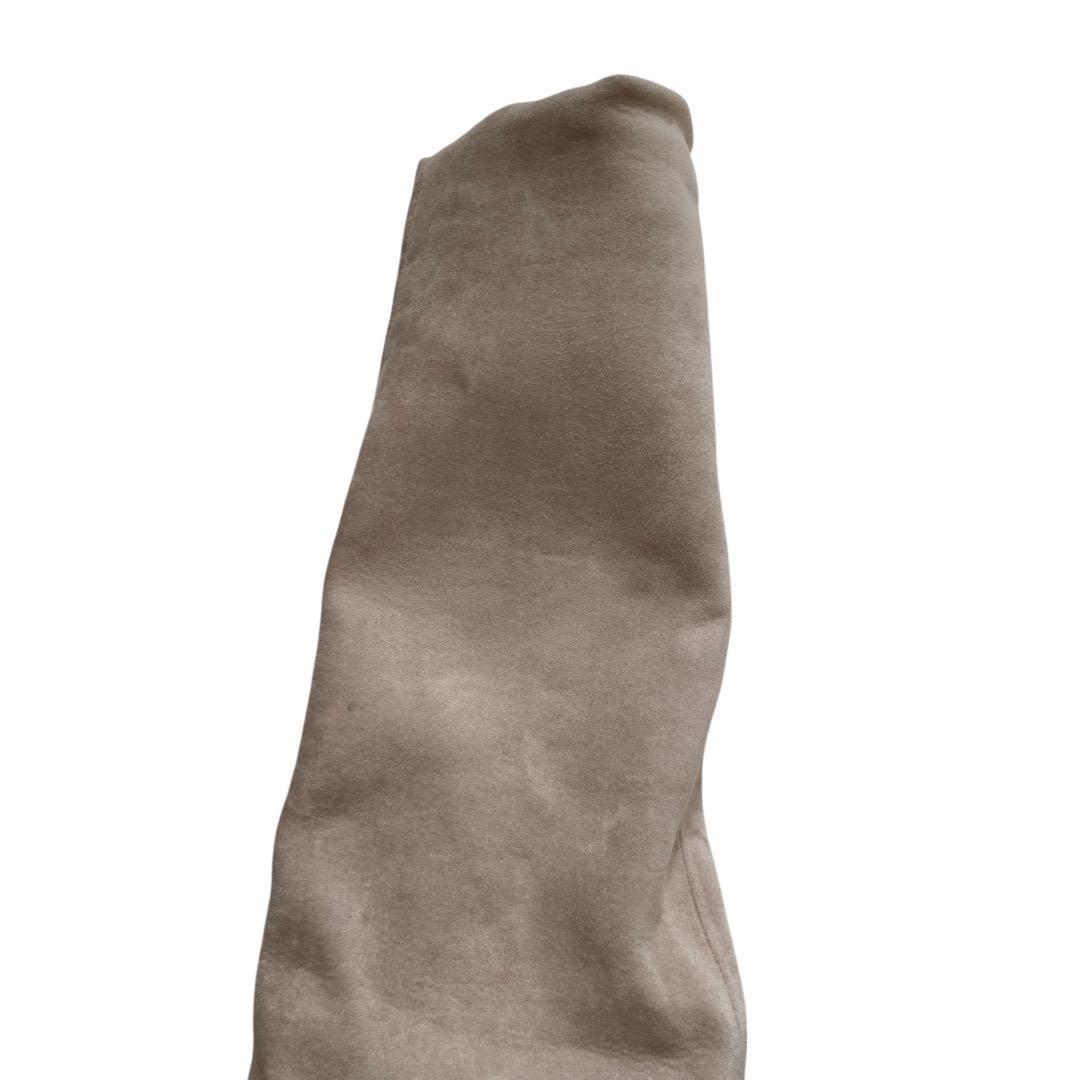 エモダ/ルーズフレアカバーフィットブーツ/ロングブーツ/アイボリー/24.5/L