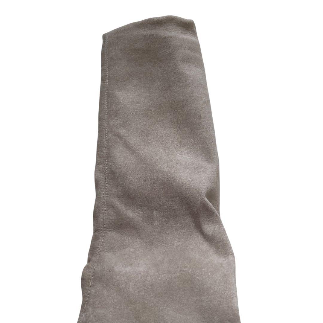 エモダ/ルーズフレアカバーフィットブーツ/ロングブーツ/アイボリー/24.5/L