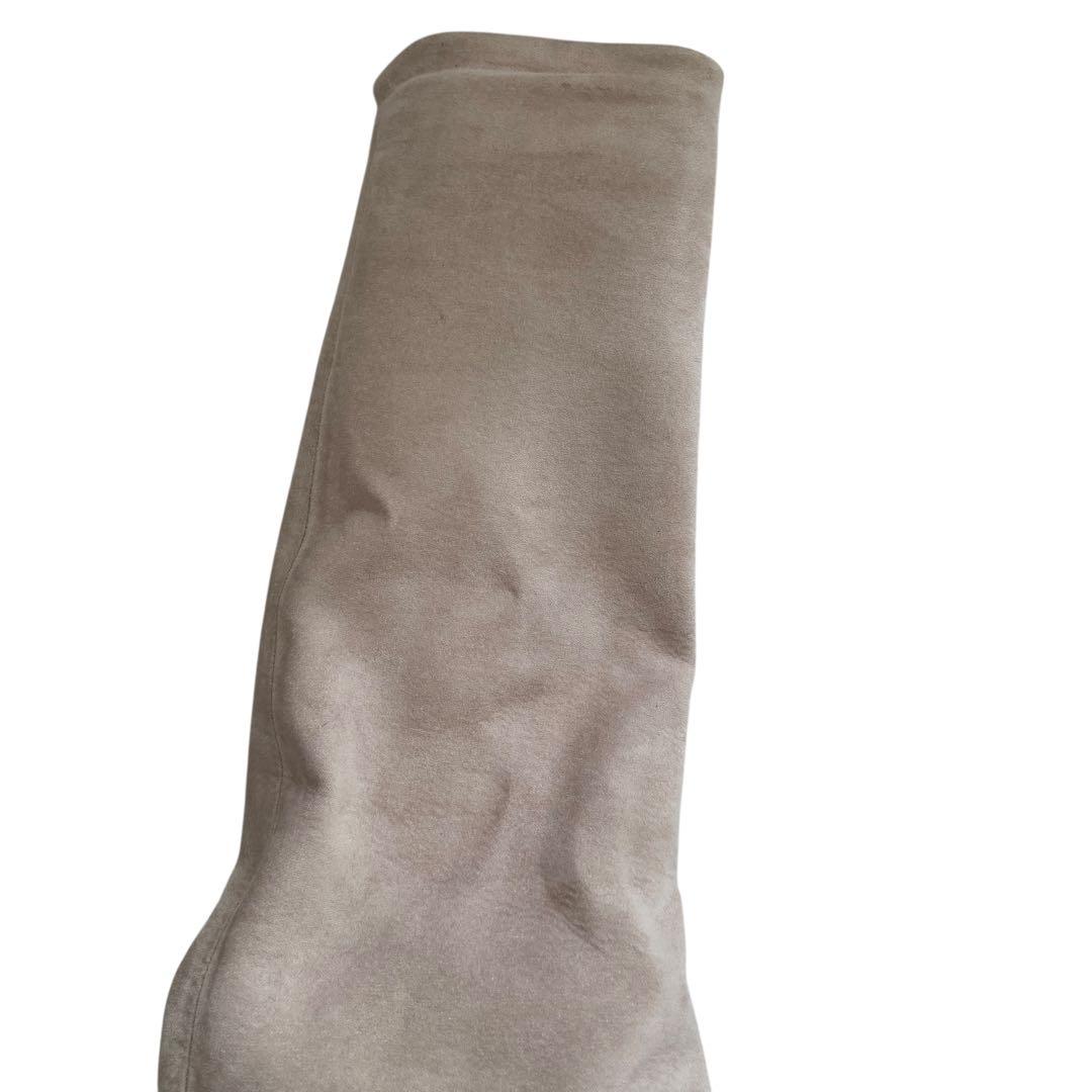 エモダ/ルーズフレアカバーフィットブーツ/ロングブーツ/アイボリー/24.5/L