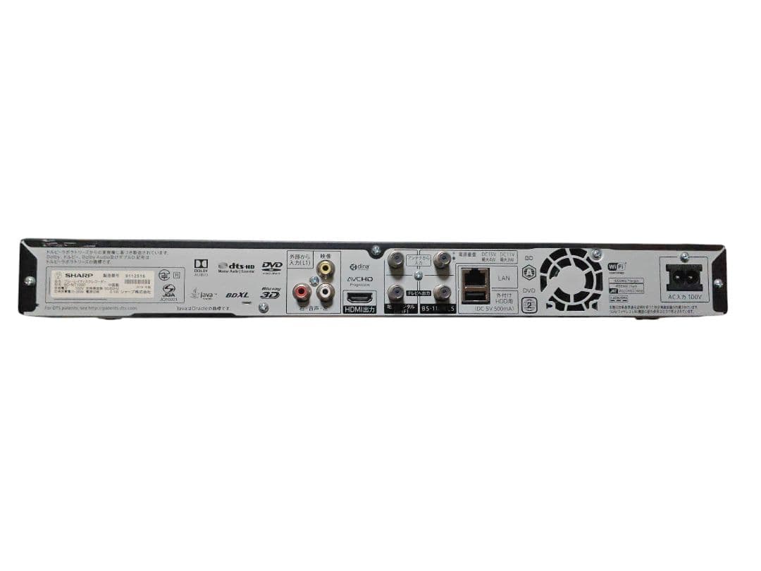 SHARP AQUOS BD-NT1000 3TBHDD ブルーレイレコーダー