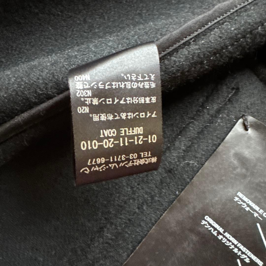 x*a様 デンハム　ダッフルコート　黒 サイズ　L