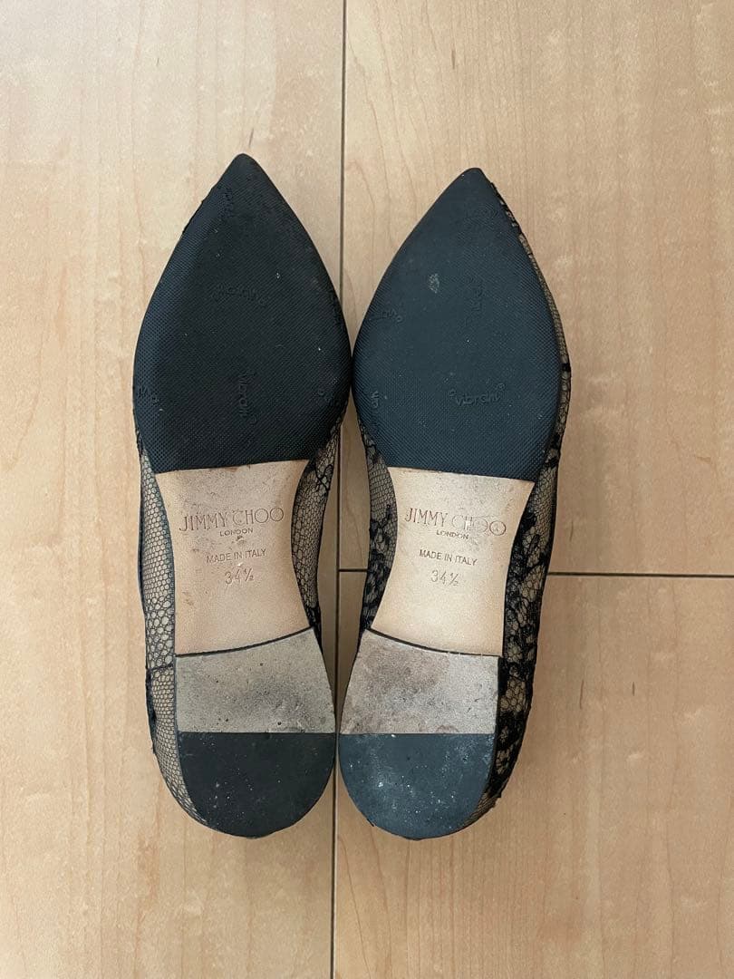 JIMMY CHOO ジミーチュウ フラットパンプス 総レース