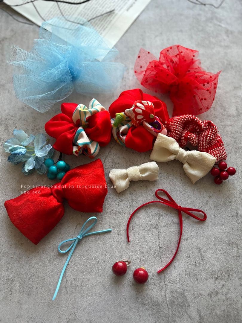 七五三　七五三髪飾り　ヘッドドレス　着物髪飾り　リメイク髪飾り　048