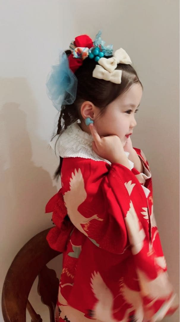 七五三　七五三髪飾り　ヘッドドレス　着物髪飾り　リメイク髪飾り　048