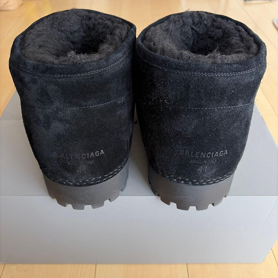 バレンシアガ ALASKA アラスカファースウェードショートブーツ メンズ 41