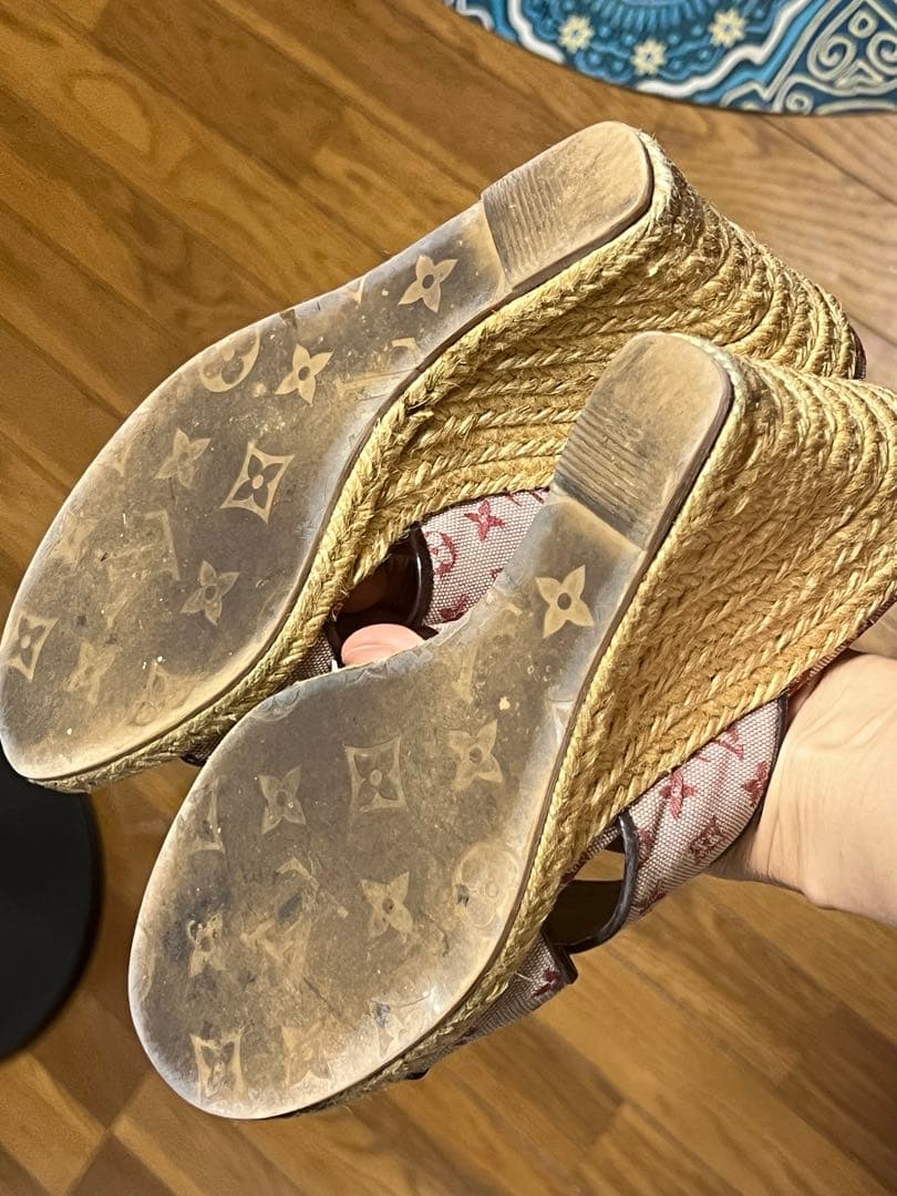 ルイヴィトンLOUIS VUITTON ウェッジソール サンダル 37