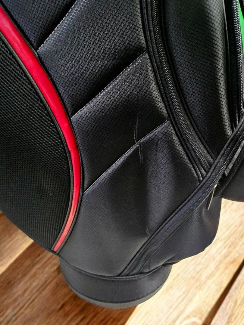 送料無料/美品　adidas キャディバックBLACKｘRED