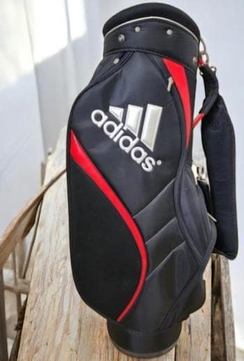 送料無料/美品　adidas キャディバックBLACKｘRED