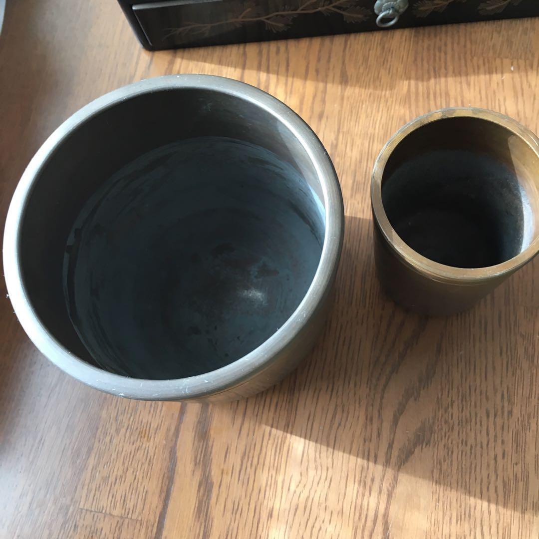 煙草盆　鶴　松蒔絵　茶道具　タバコ盆　アンティーク