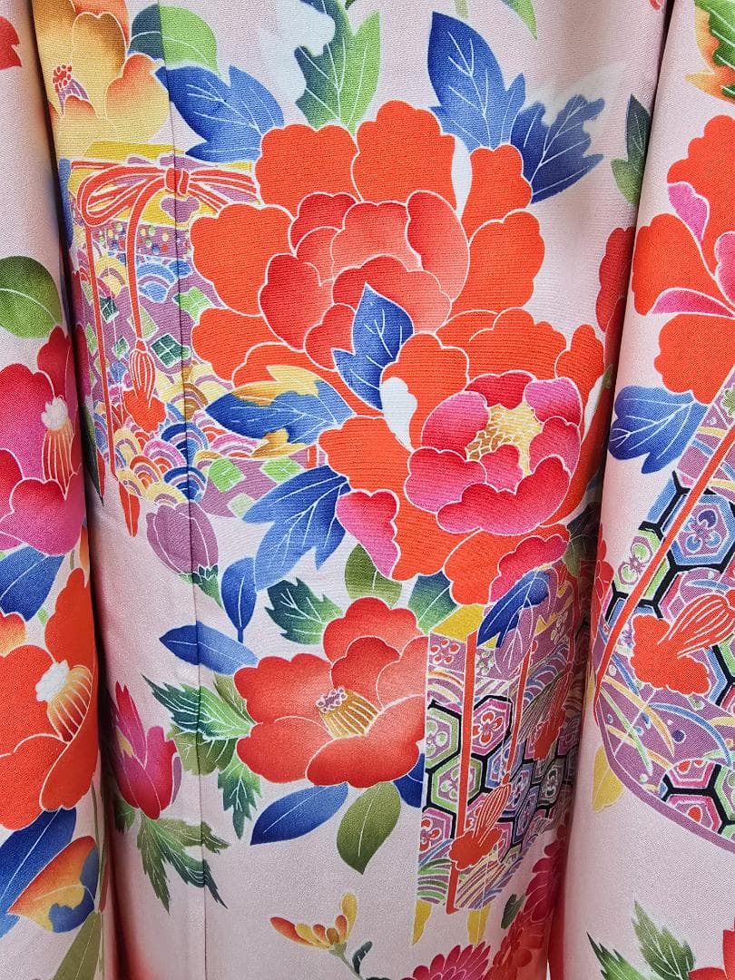 七五三　小さめ7歳~　正絹　着物　セット　女の子 *c80