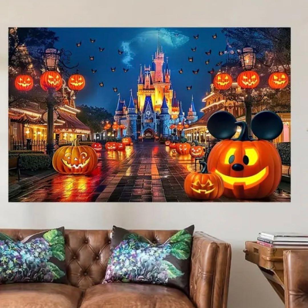 Halloween ハロウィン　タペストリー　　背景　　撮影　大きいかぼちゃ　秋