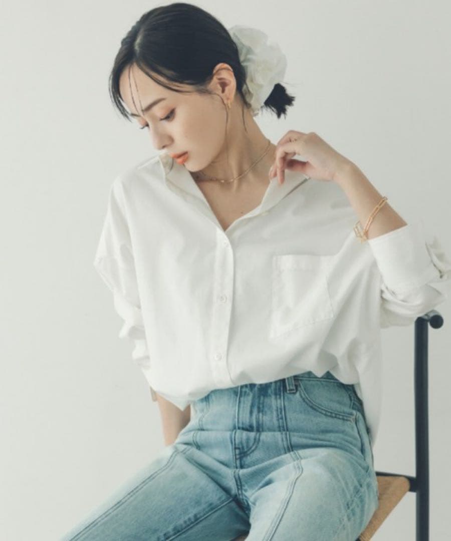 スタンダードシャツ ホワイト anuans アニュアンス