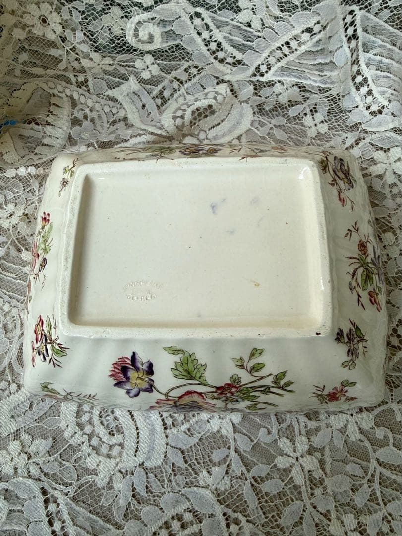 【く11】15 フランス　アンティーク　ロンシャン　　Longchamp 皿