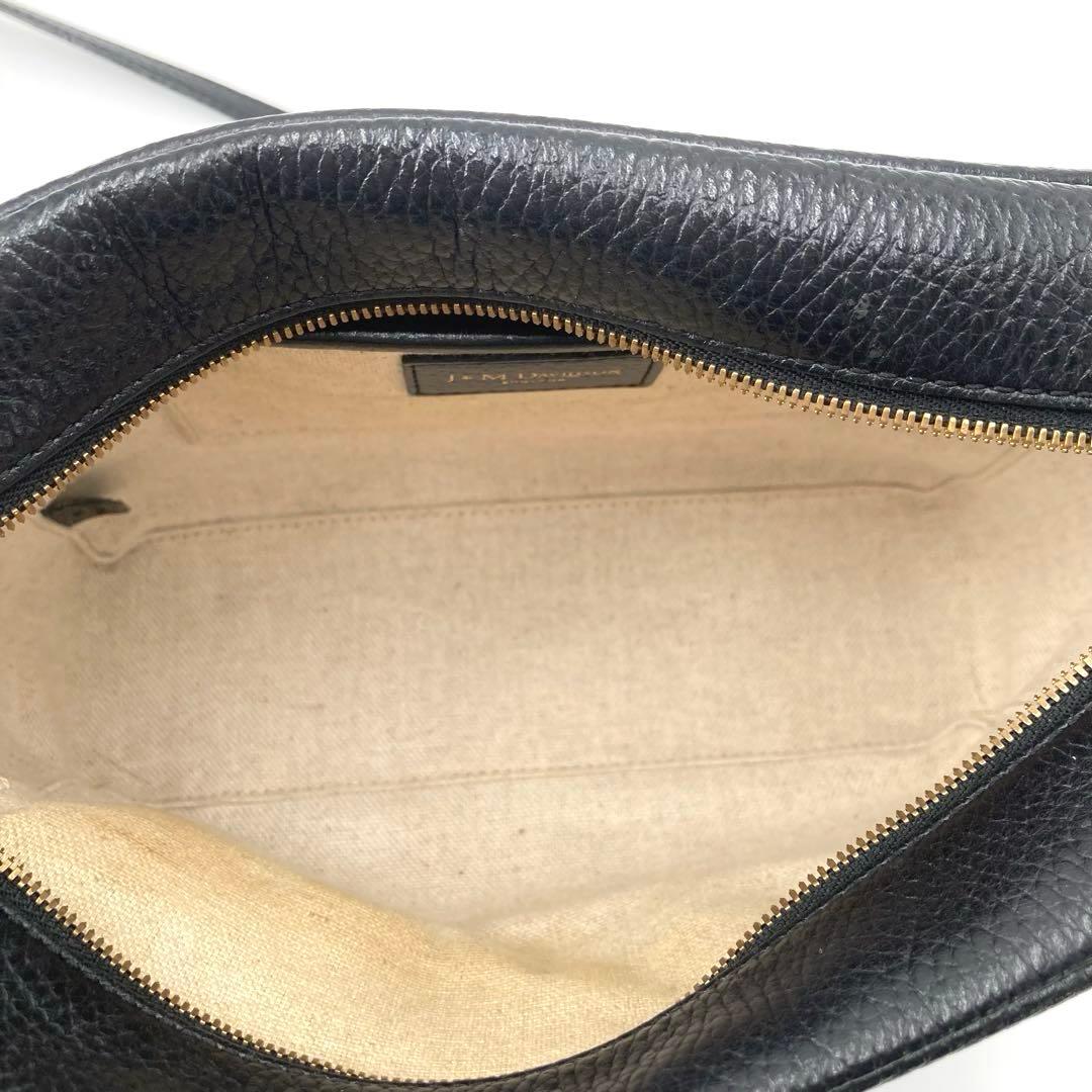 美品✨J&M DAVIDSON カメラバッグ レザー ショルダー シボ革 黒