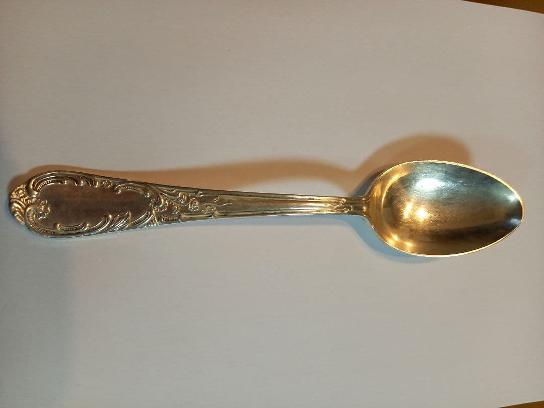 純銀スプーン ドイツ語『SILBER100』刻印 サイズ=カレースプーン大き目