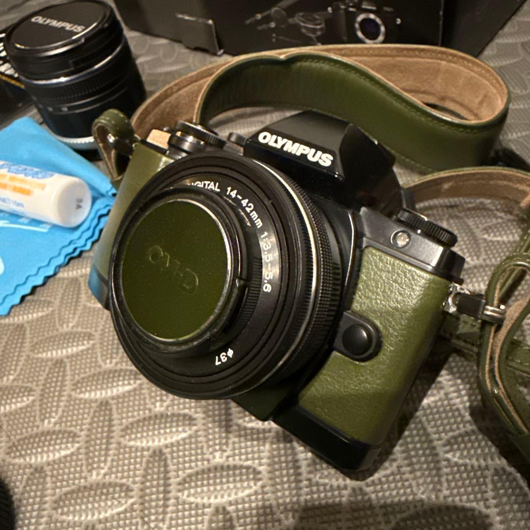 激レア OLYMPUS OM-D E-M10 グリーン 広角レンズ付！