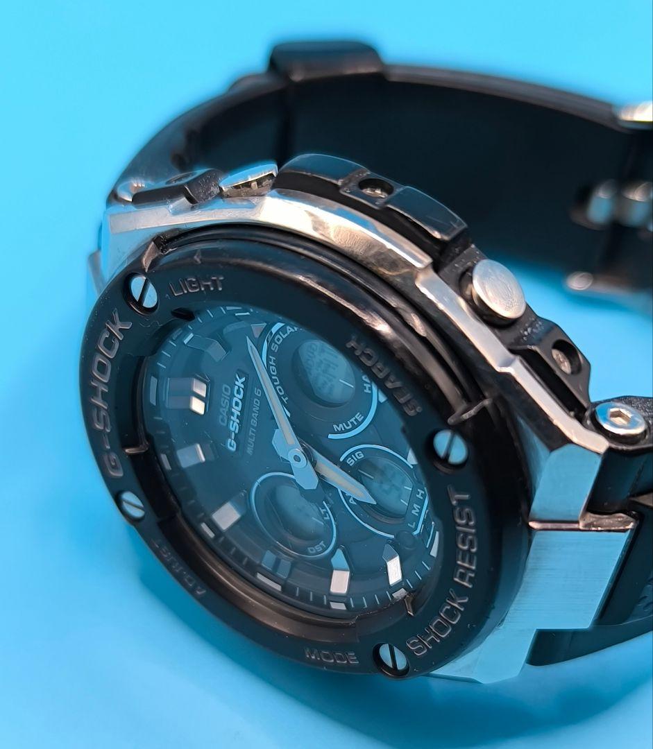 ジーショックG-STEEL 電波ソーラー GST-W300-1AJF ブラック