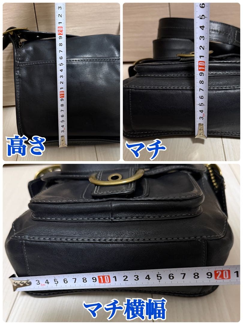 COACH オールドコーチ ショルダーバッグ ソーホー レザー ブラック Y2K