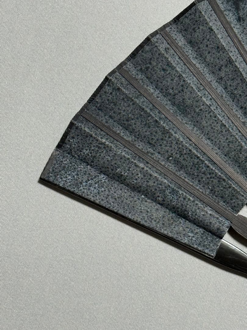 扇子　33cm 十松屋福井扇舗　波濤日輪図　負修羅扇　桐箱　仕舞扇　能楽　着物