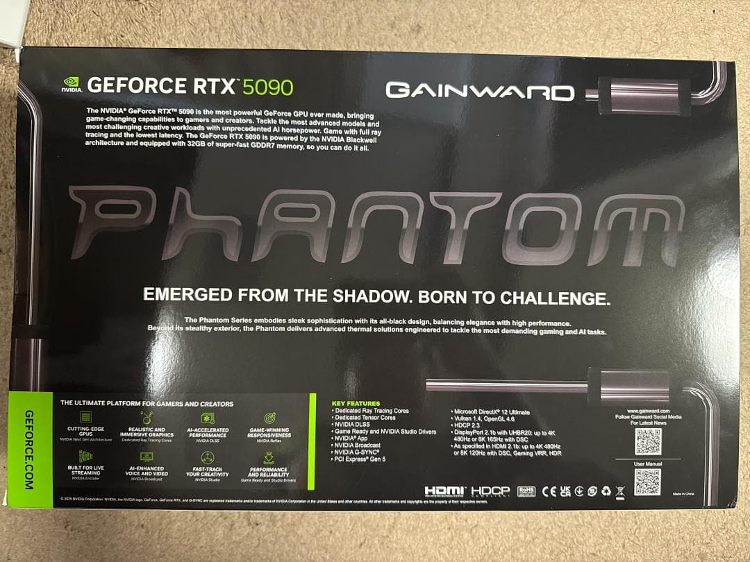 【美品】GAINWARD GFORCE RTX 5090 32GB