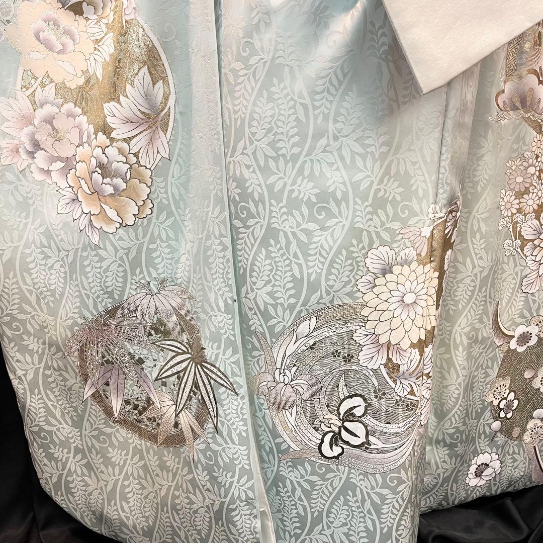 ■オーダー仕立て付き■新作■水色正絹振袖フルセット■振袖一式■成人式