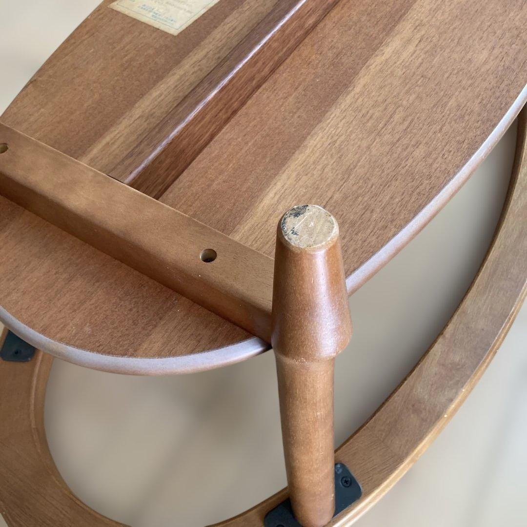 マルニ木工　オーバル　木製ガラステーブル　センターテーブル