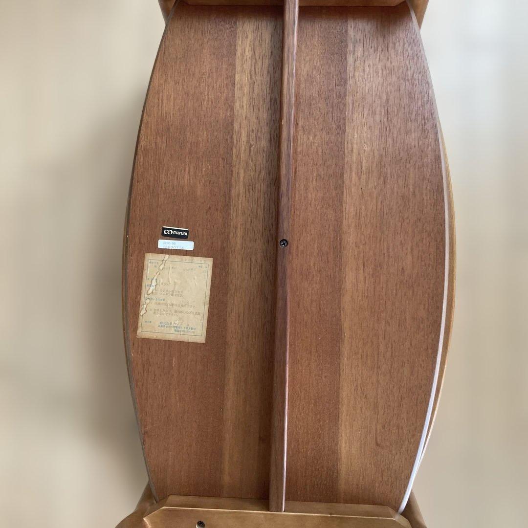 マルニ木工　オーバル　木製ガラステーブル　センターテーブル