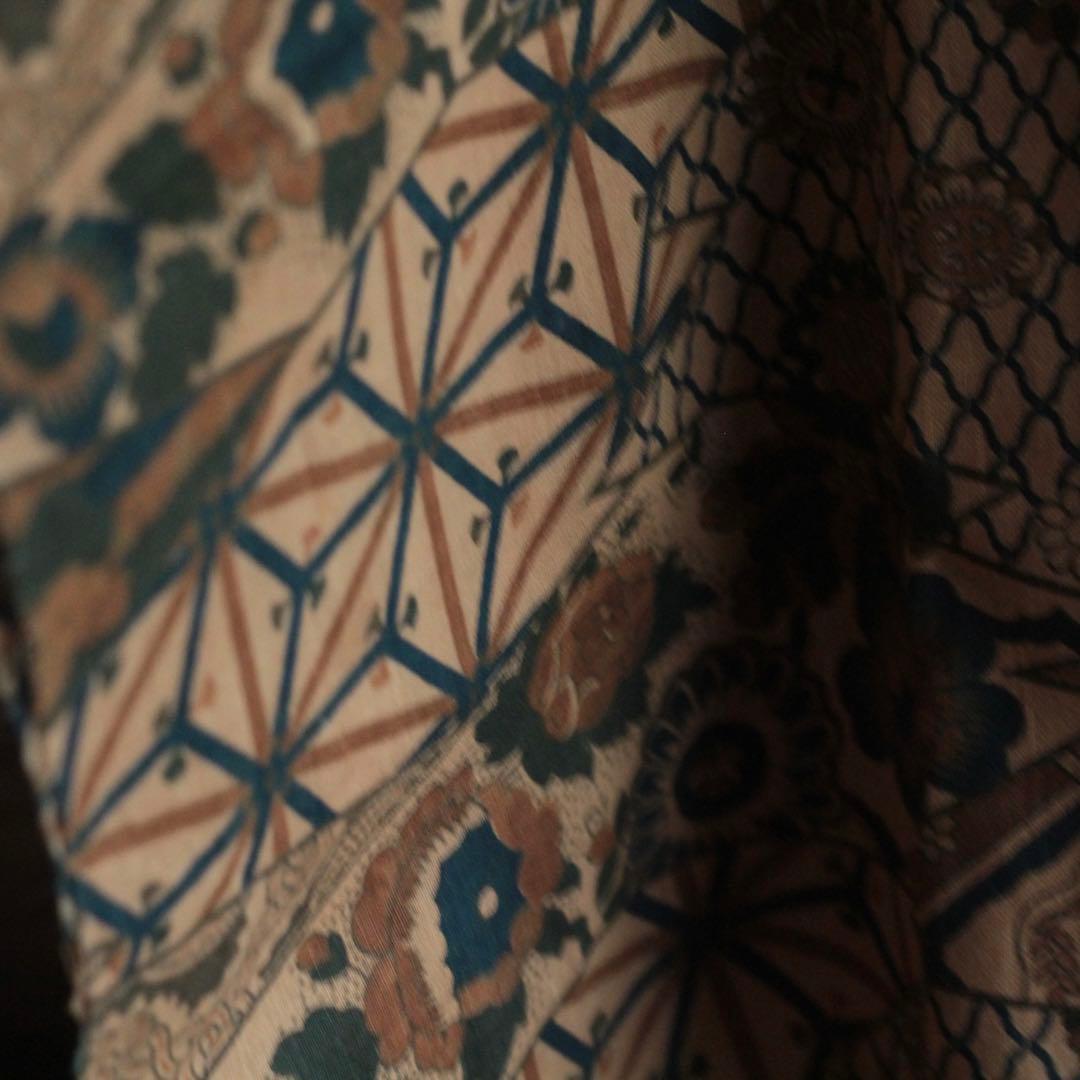 和更紗 大正更紗 木綿 和更紗の文庫本掲載柄 古道具 アンティーク 古布