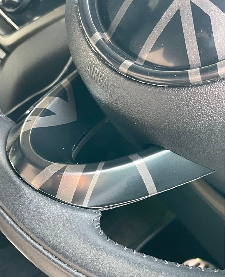 F系MINI ステアリングパネルカバーセット　ダークユニオンジャック　4点セット