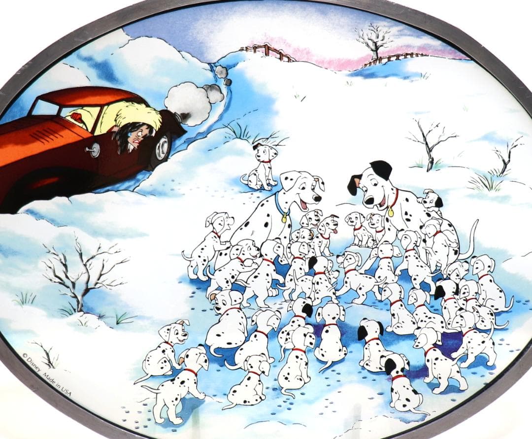 101匹わんちゃん ウォルト・ディズニー ヴィンテージ ステンドグラス 犬